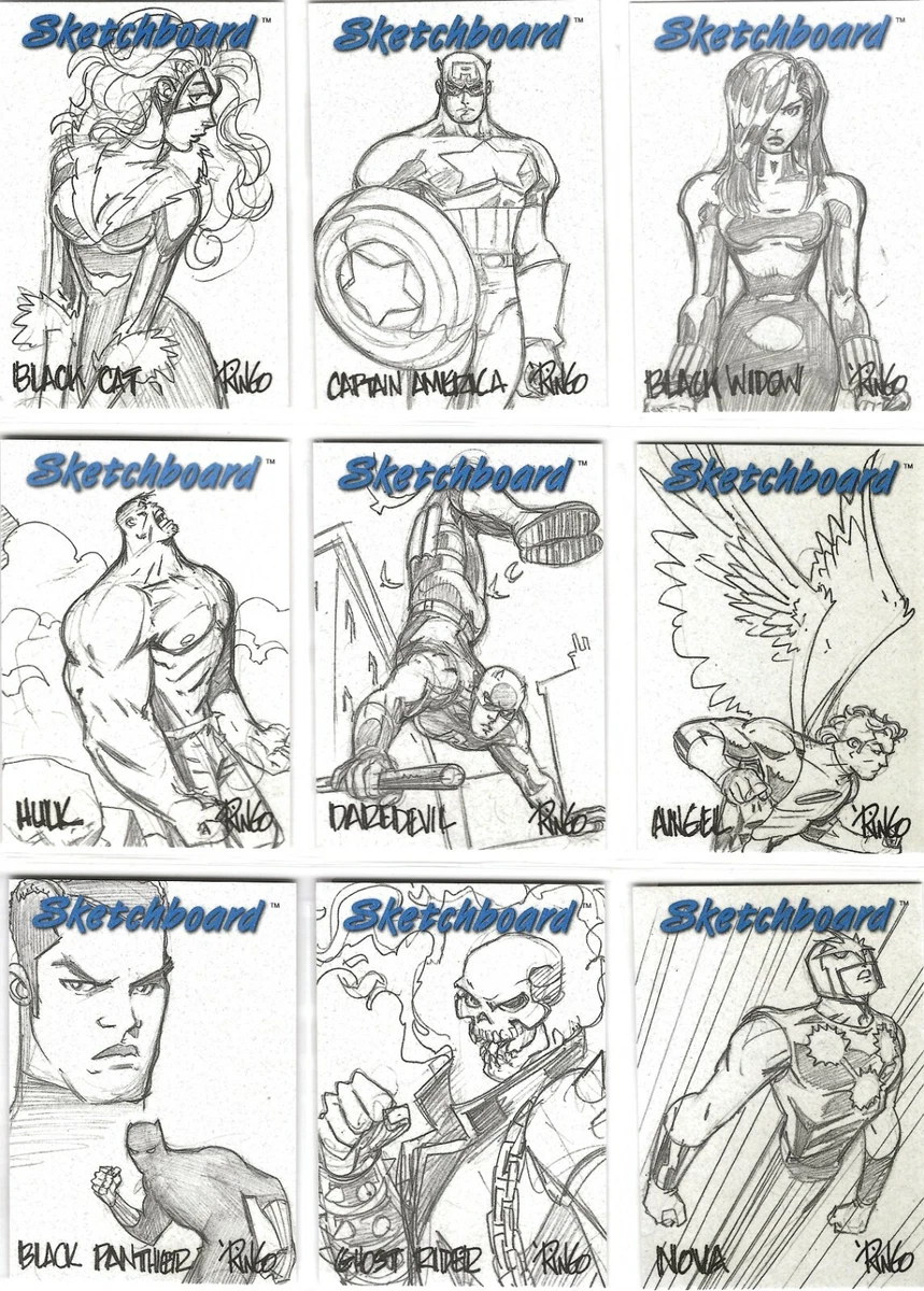 1998 SkyBox Sketchboard Black Panther W | nalans.com