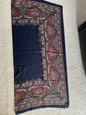 New Art of the Scarf Tie Rack Scarf /Italy /Polyester Paisley 45   Square (S1)
