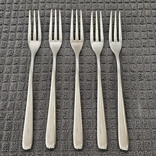 Alessi Inox Caccia Dinner Fork Set Of 5 Inox Stainless Steel Flatware 7 7/8"