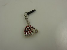 Christmas Santa hat bling crystals cell phone fits Ipad charm ear cap dust plug