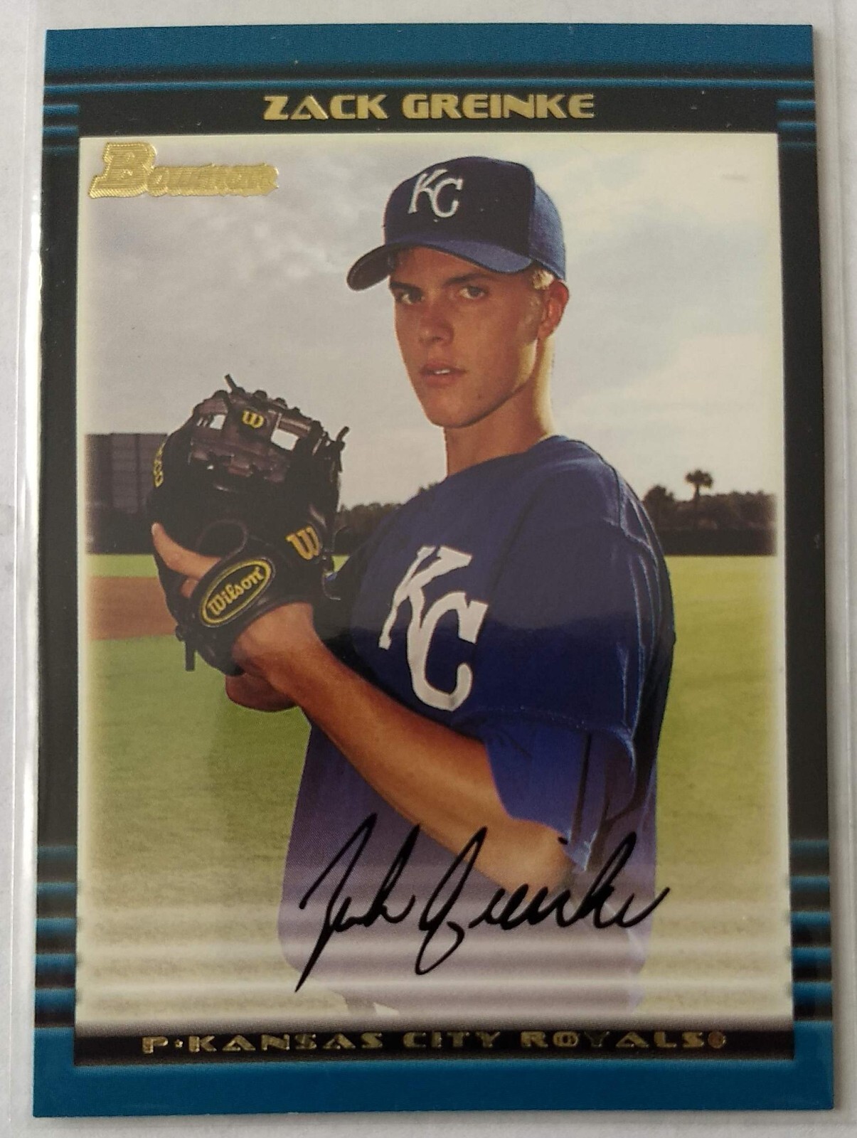 ZACK GREINKE, 2002 BOWMAN DRAFT PICK #BDP6, ROOKIE CARD