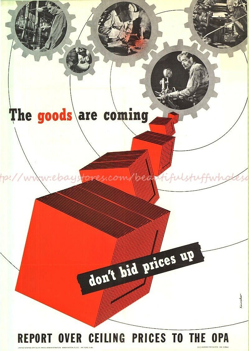 1946 Karsakov WW2 Propaganda Poster Wall Art The Goods Are Coming-image