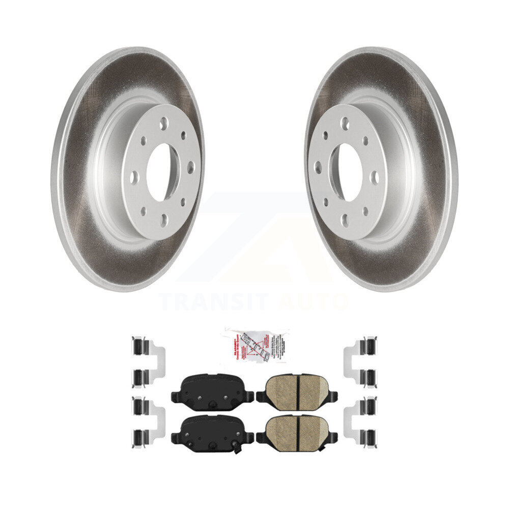 Coated Disc Brake Rotors And Ceramic Pads Rear Kit For Fiat 500