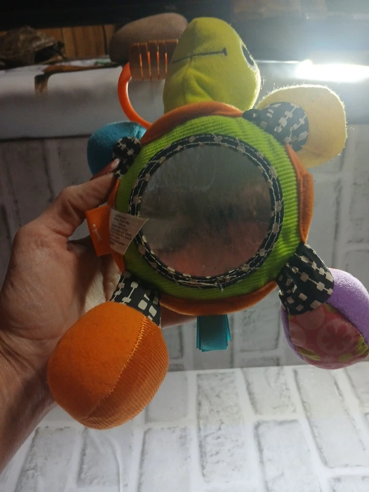 Infantino Cochecito de Bebé Asiento de Coche Colgante Peluche Juguete Espejo Tortuga Recién Nacida Foto 4 de 4