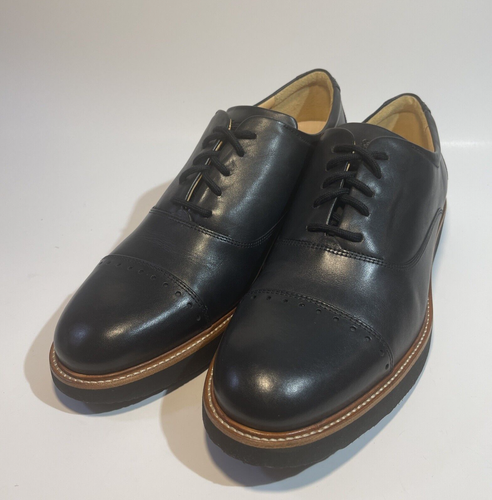 Zapatos de vestir cómodos de cuero negro Samuel Hubbard 'Market Cap' con suelas Vibram - Imagen 2 de 10