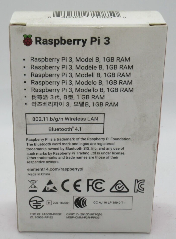 RASPBERRY PI 3 MODEL B UNCASED VER. BLUETOOTH 1.2GHz 1GB RAM WIFI 2015 - Image 2 of 4