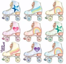 Violette Stickers Watercolor Roller Skates  Crafts Planner Supply Scrapbook
