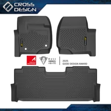TPE All-Weather Floor Mats Fit For 2017-2024 Ford F250-F550 Super Duty Crew Cab