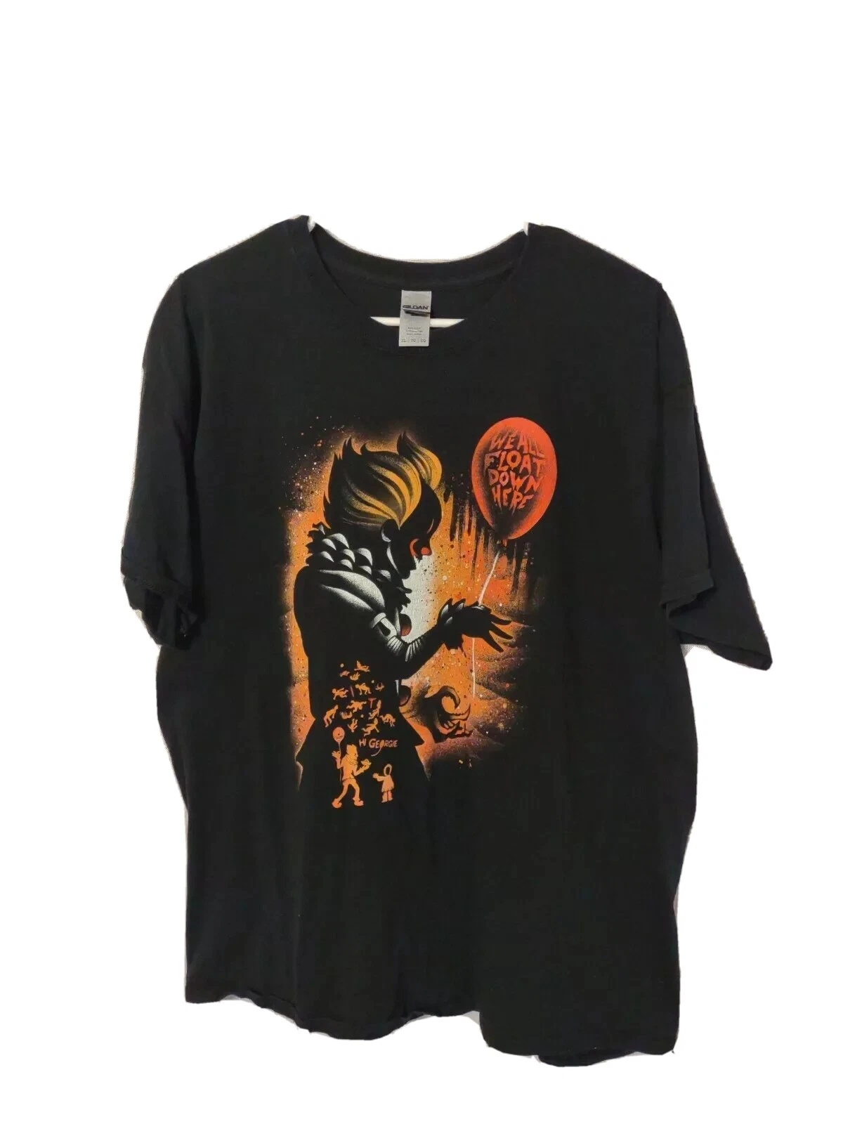 We All Float Down Here It T Shirt Men's XL Graphic Print It with a Balloon