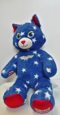 Build A Bear Wonder Woman Katze DC Comics Plüsch blau weiß rot Justice League 17 Zoll