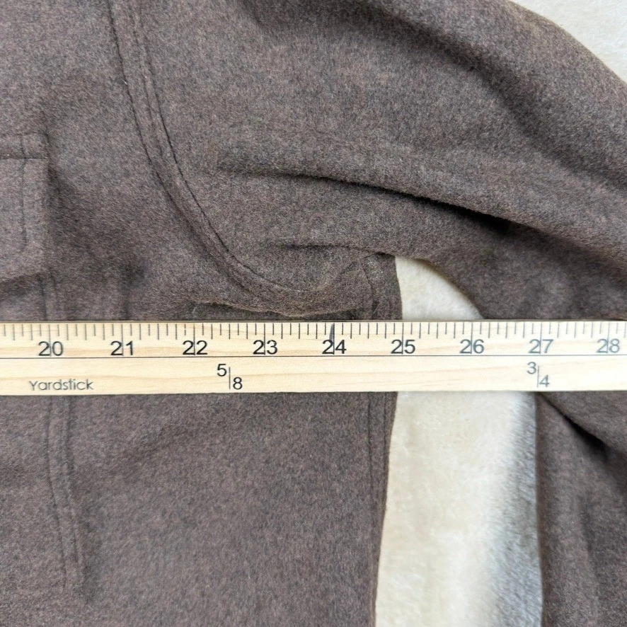 Banana Republic Mens L Relaxed Wool Blend Shirt Jacket Dark Oak Brown Shacket image 6
