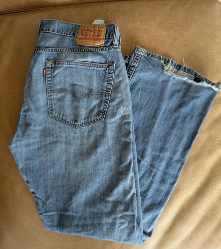Jeans Levis 527 Bootcut 36x30 lavado ligero desteñido desgastado - Imagen 1 de 10