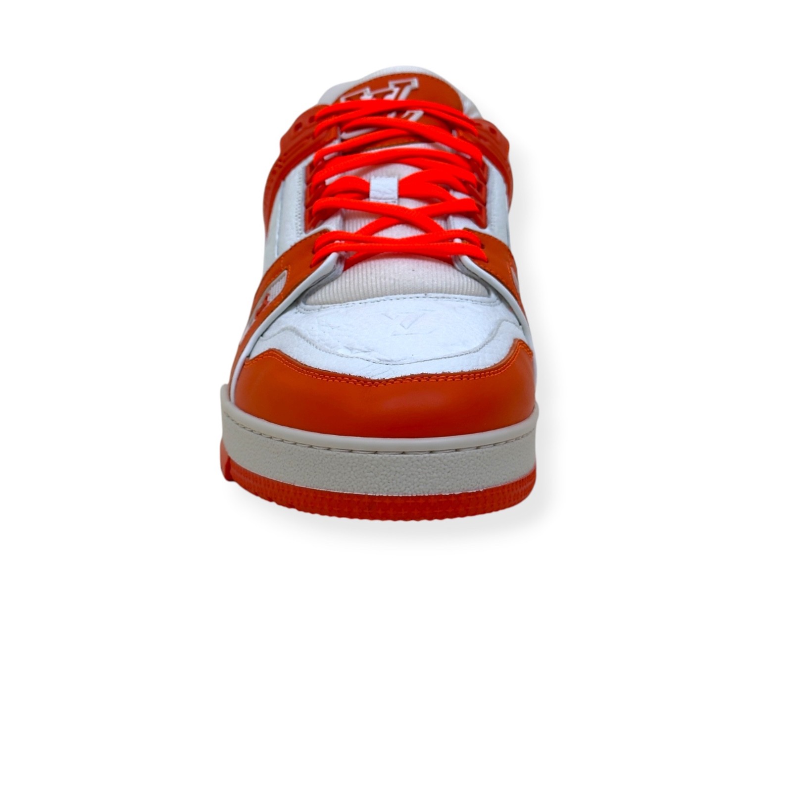 LOUIS VUITTON LEATHER LV TRAINER ORANGE / WHITE UK11 RRP£950 image 2