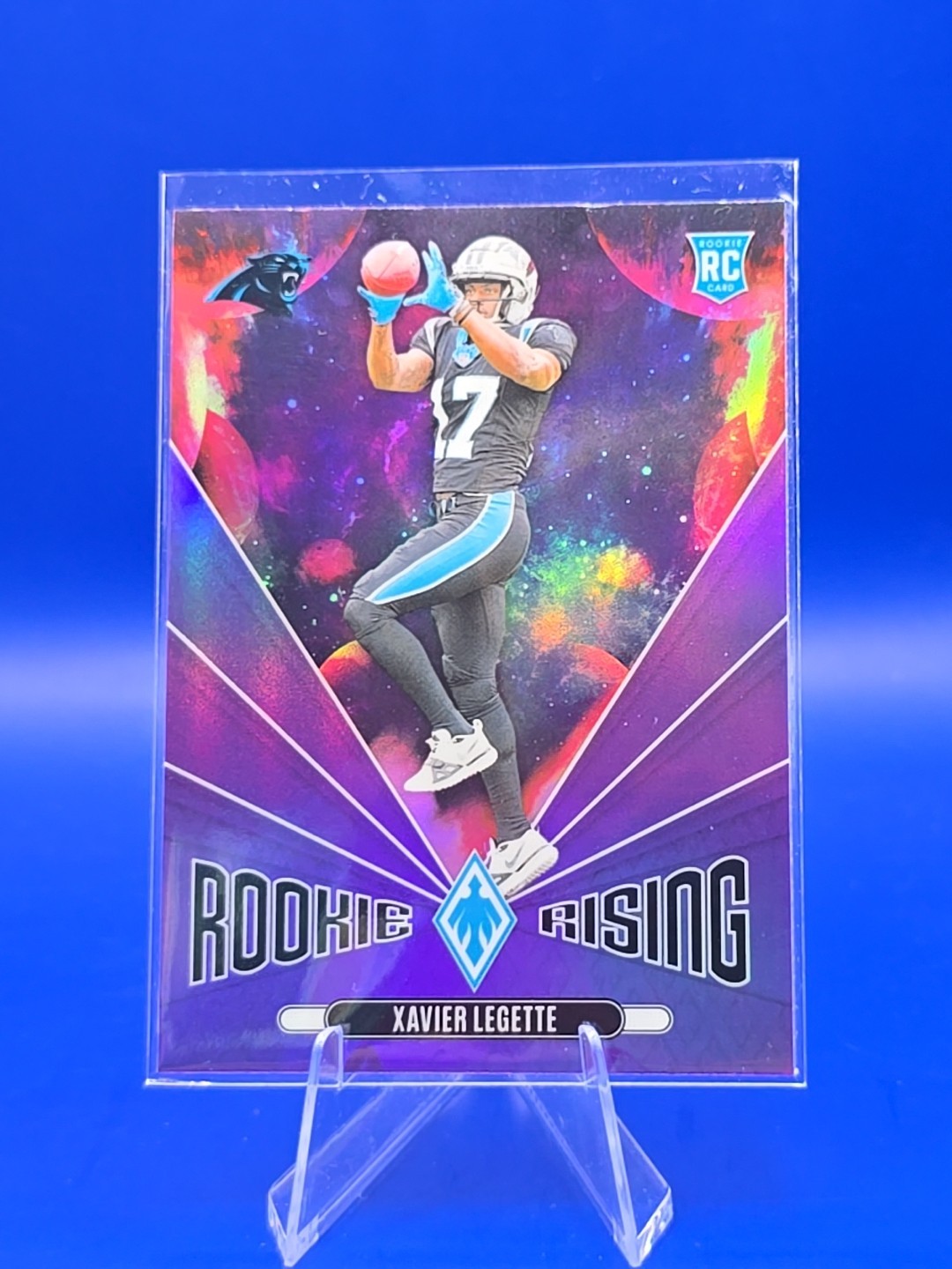 2024 Panini Phoenix Rookie Rising Purple Xavier Legette #RR-XLE (RC) Panthers