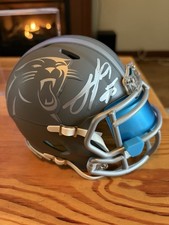 Julius Peppers Signed Mini Helmet Slate, Beckett COA