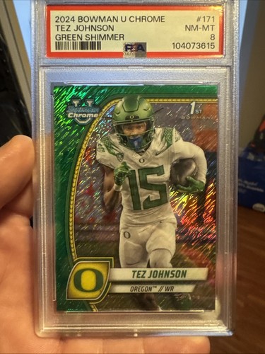 2024 1st Bowman U Chrome TEZ JOHNSON Green Shimmer 33/99