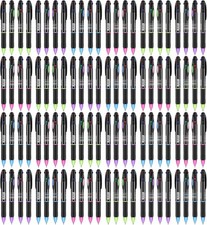 96 Pack 4 in 1 Multicolor Ballpoint Pen Back to School Gift, 4 Color 0.7 mm Retr
