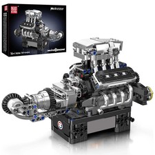 V8 Combustion Engine Model Kit That Runs, Build Your Own MOC V8 Engine Model Toy