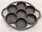Vintage Lodge Biscuit Baking Pan Cast Iron Biscuit Corn Bread Mold USA 7B2