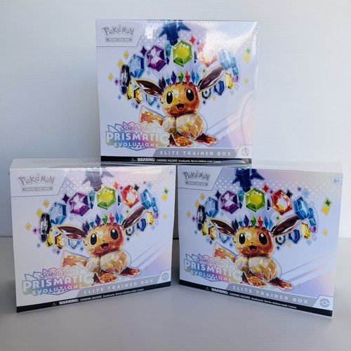 3x Pokemon Prismatic Evolutions Elite Trainer Box ETB Bundle
