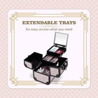 BYOOTIQUE Makeup Train Case w/ Cube Case Cosmetic Organizer Art Deco Tyrian — photo 4