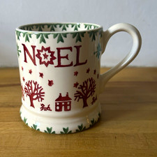 Seltener Emma Bridgewater Noel Weihnachten 1/2 Pint Becher Neu