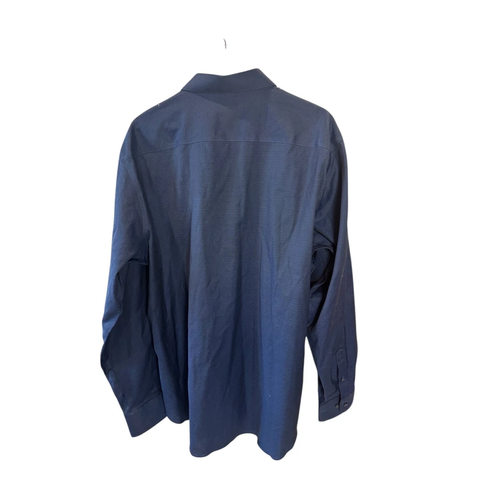 Egara 男式 2XLT 海军蓝非铁质弹力防断扣衬衫 — 第 2/4 张图片