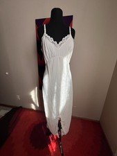 Vintage J.C.PENNY Ivory Nylon Full Slip Gown Dress Lots of Lace Size 36