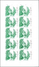 US 5295 Statue of Freedom Emerald Green $1 sheet 10 MNH 2018