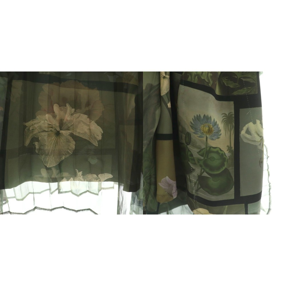 Ameri VINTAGE 24SS Flower Patchwork Pleated Skirt… - image 6