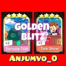 Talk Show & Tortoise Trot - Golden Blitz stickers: - Mono_poly_go