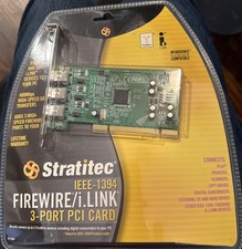Stratitech IEEE-1394 Firewire i.LINK PCI Card Windows Mac Linux NEW SEALED