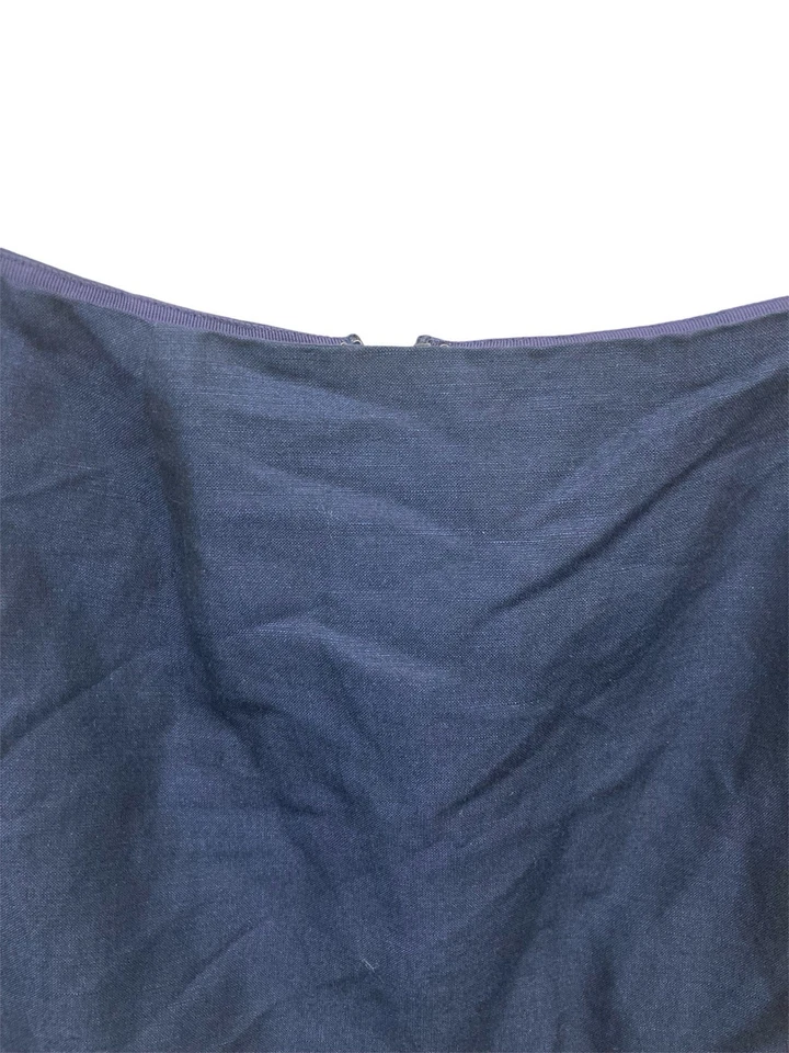 Falda Dana Buchman Talla 4 Azul Lápiz Cremallera Forrada Línea Abertura. Mezcla Foto 2 de 4