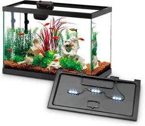 Aquarium Starter Kit with Smart Clean Filtration and LED Lighting Freshwater