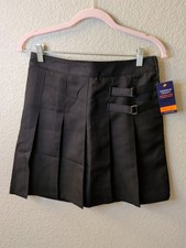French Toast Skirt Girls 16 Beige Scooter Pleated Front Adjustable Waist