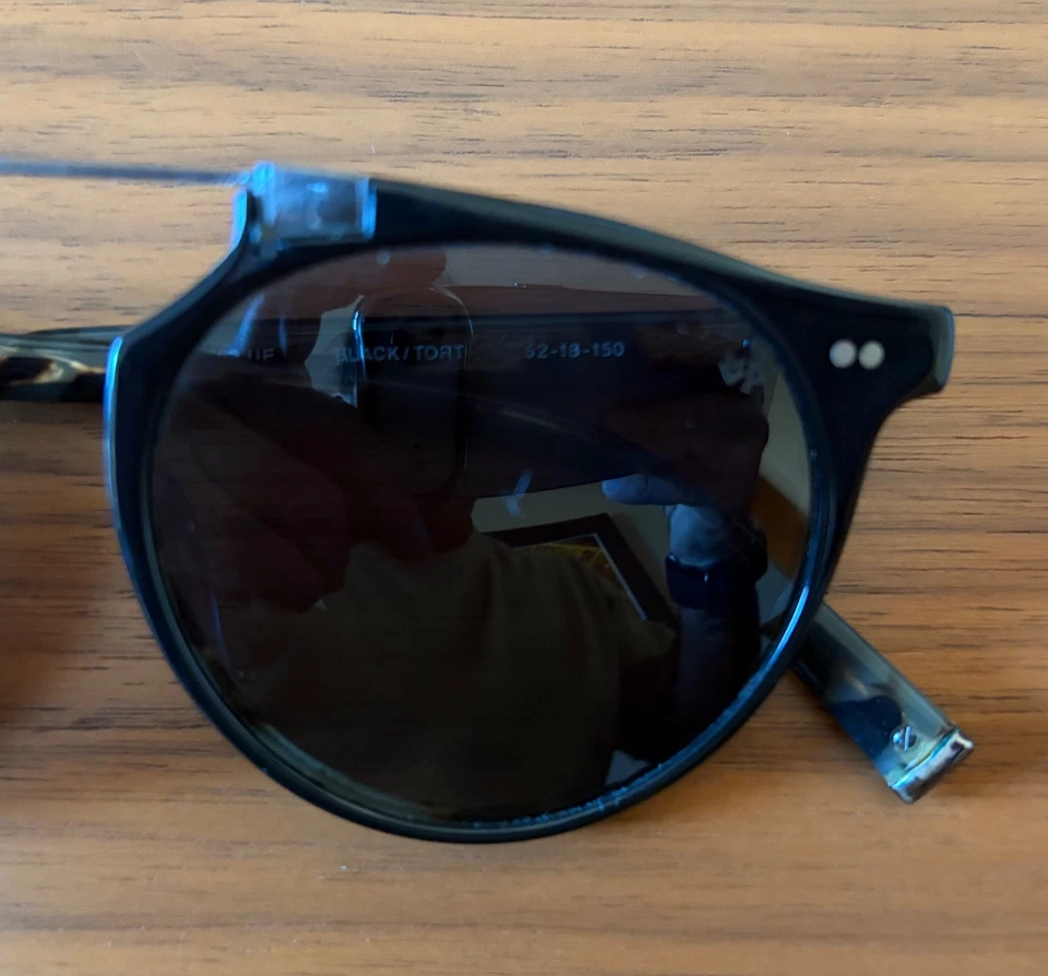 John Varvatos Men's V602 Polarized Round Sunglasses, Black & Tortoise UF, 52 mm - Image 3 of 4