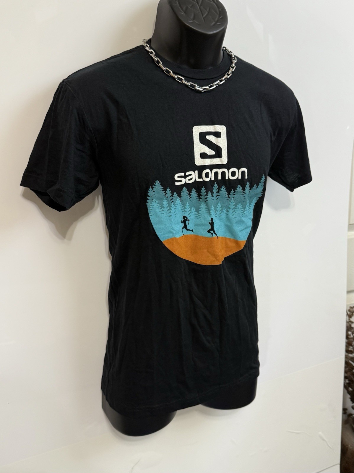 T shirt Salomon uomo palestra cross run. Qualsiasi giorno comfort e stile piccolo nero