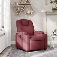 Relaxsessel Stoff Weinrot Sessel Mit Liegefunktion Polster Sessel