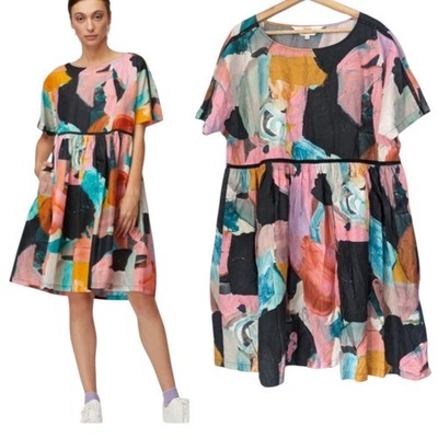 GORMAN Spencer Shakespeare 'Mindful Friends' Dress. Size Medium. Smock. Relaxed.