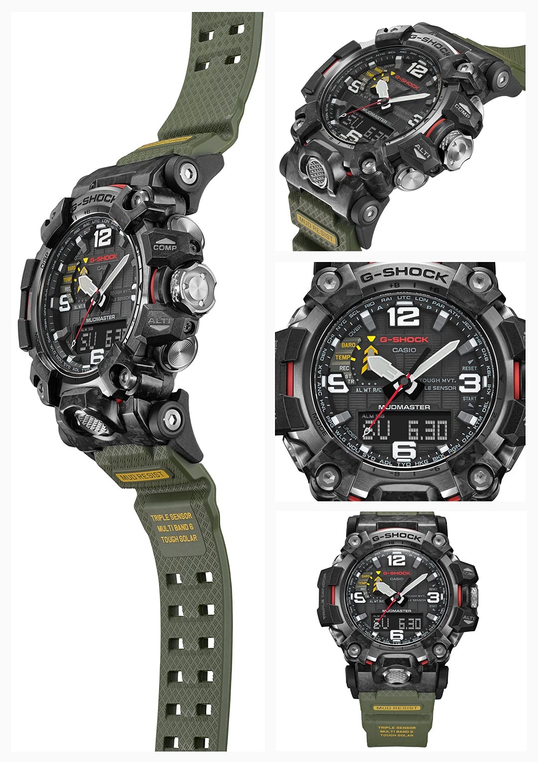 Unused CASIO G-SHOCK GWG-2000-1A3JF Black Red CARBON MUDMASTER Men ...