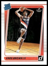 Greg Brown III #245 2021-22 Donruss Portland Trail Blazers Rookie