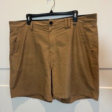 Hurley Phantom Mens Size 38 Tan Heathered Stretch Shorts Skater Bech