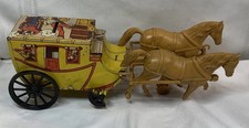 U.S. METAL MFG. Co. VINTAGE TIN LITHO STAGECOACH FOR PARTS OR REPAIR