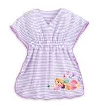 Disney Store Princess Tangled Rapunzel Swimsuit Cover Up Girl Size 7/8