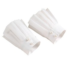 1 Pair Detachable Shirt Fake Sleeve Cuffs Fashion Pleated Horn Cuff Layered