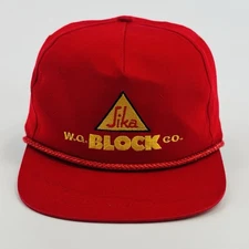 Vintage Sika Hat Cap SnapBack Men’s Red 90’s Chemical Automotive Company