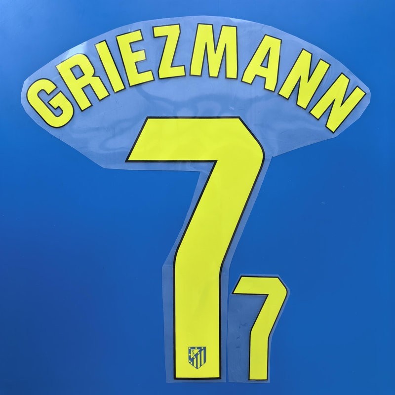 Griezmann 2025-26 Atlético Madrid Player Size Nameset Name Number ID Print
