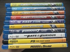 FAST AND THE FURIOUS 10-Movie Blu-ray Collection Great Condition