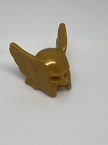 Lego Minifigure, Headgear Pearl Gold Hawkman Helmet #65