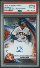 2024 BOWMAN'S BEST LUIS BAEZ AUTO #B24LB GRADED PSA 10 GEM MINT ASTROS